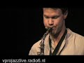 joris roelofs quartet feat. ari hoenig, aaron goldberg, johannes weidenm�ller speelt background music van warne marsh op 17-10-08 in het bimhuis, amsterdam. zie ook: vprojazzlive.radio6.nl