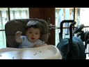 waving   eating cheerios!