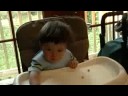 waving   eating cheerios!
