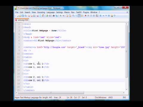 how to create table in html