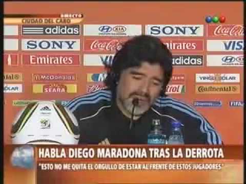 Maradona Pressekonferenz nach Deutschland Spiel 0 Maradona Pressekonferenz nach Deutschland Spiel