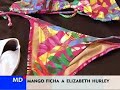 Elisabeth Hurley presenta su coleción de bikinis y trikinis