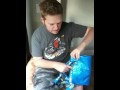 How to fold a reusable IKEA blue bag