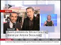 le r�alisateur antoine decaunes et l'interpr�te de coluche, fran�ois xavier demaison r�pondent au journaliste d'it�l� olivier benkemoun