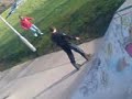 chris gets pushed over on blades chris gets pushed over on blades