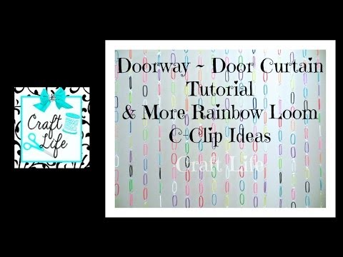 how to curtain a door