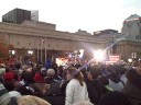 Obama rally Cleveland Ohio - Springsteen sings