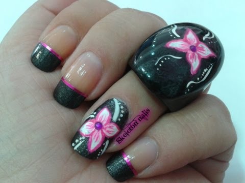 manicure flores - LEEME / READ ME Elegid los colores que se ajusten con vuestros gustos Choose the colours of your look Sigue mi blog/ Follow my Blog http://skeletonnails.blog...