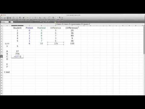 how to find t test in excel