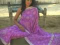 videos de Purple Pure Mysore Georgette Jamnagiri Bandhej Saree with Blouse