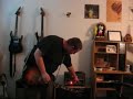 blackheart little giant 5w head, i have NOS japanese mullard copies in both pre and power tube spots. 07 les paul sutdio fireburstspeaker cab is a early 60's fender with a new jensen mod 12