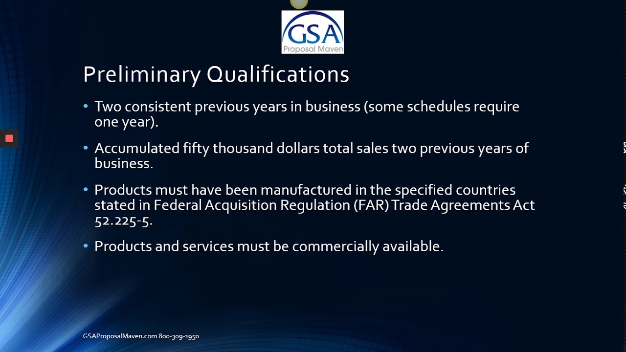 Day 3  Qualifications For A GSA Schedule