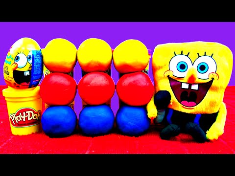 Spongebob Play-Doh Surprise Eggs Cars 2 Hello Kitty Disney Princess Toy Story Angry Birds FluffyJet