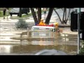 FireTruck in Melbourne Australia Flood