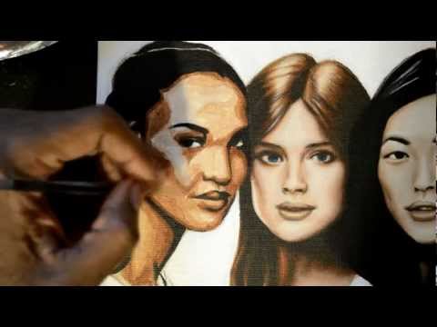 how to paint skin with acrylic