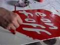 Climate Camp: make an e.on - f.off placard