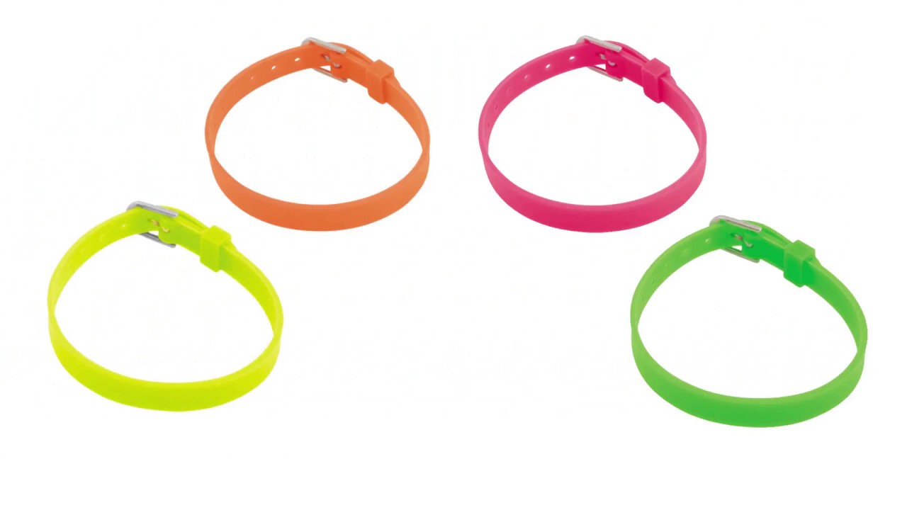 Pulsera de pvc ajustable con hebilla personalizada fucsia fluor