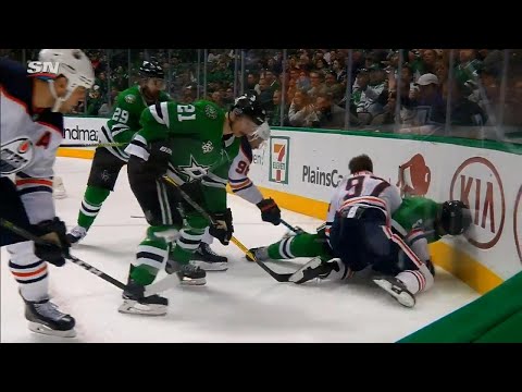 Video: McDavid loses bucket in scrum with Hamhuis