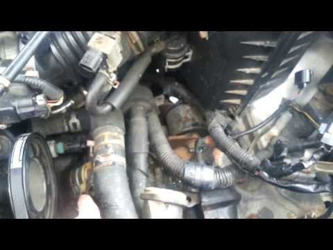 How to replace a thermostat Mazda mpv