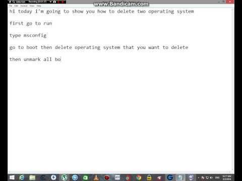 how to remove operating system