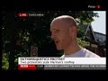 bbc news clip of Harmen rooftop protest