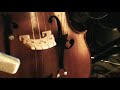 Few weeks ago I visited a luthier looking for instruments parts, I had an idea in mind for an instrument I wanted to build. My curiosity was to hear the sound of violin, viola and cello strings amplified through the body of a double bass. I came up with a quadruple-neck experimental 
