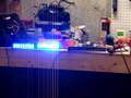 Blue custom led deck lights