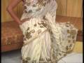 Cream Pure Georgette Saree with Blouse