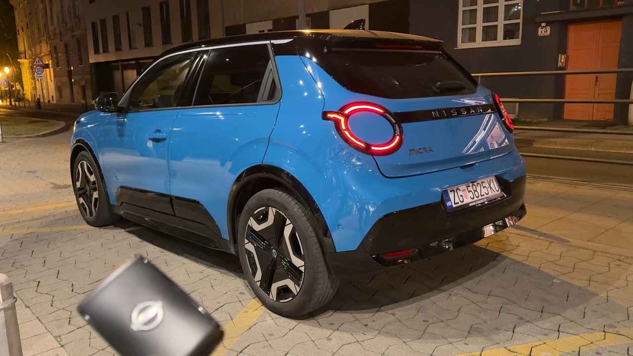 NISSAN MICRA 2026 at night - EYE CATCHING LED LIGHTS, ambient lights & indicators