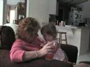 gammy shared her orange soda with leah when she was here... hilarity ensued.