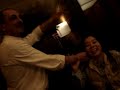 The tradition in Italy is to pull on an ear the number of times you are old...Fabio - the chef - pulled my ear 30 times! Yikes!