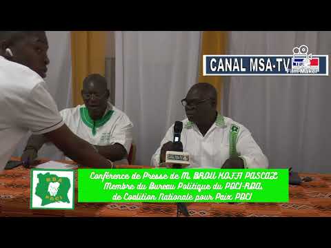 Côte d'Ivoire : Conférence de Presse de la Coalition Nationale pour la Paix-PDCI