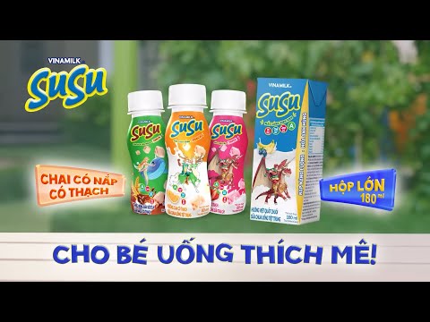 MỚI! VINAMILK SUSU CHAI CÓ NẮP CÓ THẠCH VÀ HỘP LỚN 180ML BÉ UỐNG THÍCH MÊ!