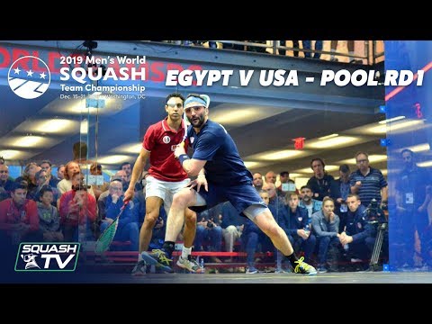 Squash: Egypt v USA - WSF Men's World Team Champs 2019 - Pool Rd 1