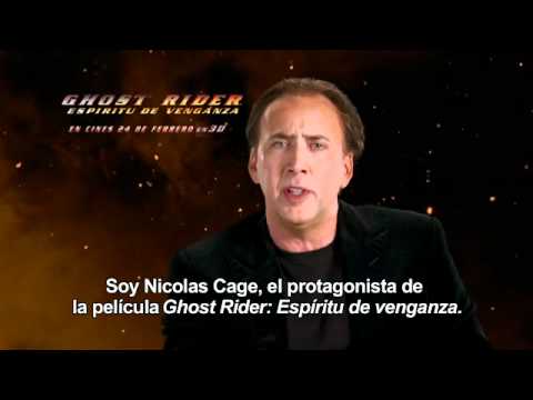 Ghost Rider: Espíritu de Venganza (3D) - Nicolas Cage saluda a Tuenti Español