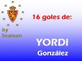 16 goles de Yordi González en el Real Zaragoza
