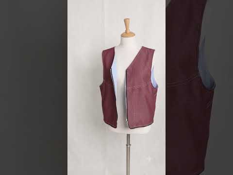 Weste, die zur Tasche wird – Bordeaux