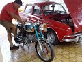 cb 125  2 cilindros 1968 do Sabá, funcionando com escapes artesanais