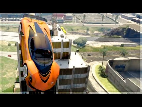 GTA 5 STUNTS - HIT A STUNT - INSANE GTA 5 FLYING Cars (