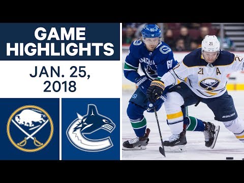 Video: NHL Game Highlights | Sabres vs. Canucks - Jan. 25, 2018