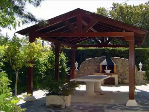 gazebos - www.deckgarden.es EXTERIORISMO EN MADERA Tel.: 902 110 459. Algunos diseñadores exterioristas acristalan los cenadores de madera...abierto en verano y cerrad...