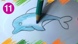 How to draw a Dolphin