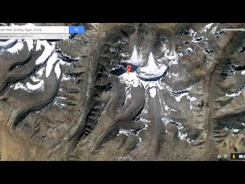 Lord Shiva's mount kailash view from satellite map in Google Earth