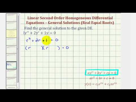video-linktoworks-Ex: Linear Second Order Homogeneous Differential...