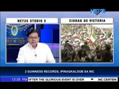records - World's largest gospel choir and world's largest mixed use arena. These are the two new Guinness world records bagged by the Iglesia Ni Cristo as it celebrates its centennial. The Iglesia Ni...