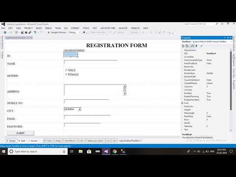 How to create a simple Registration Form in ASP.NET part 1
