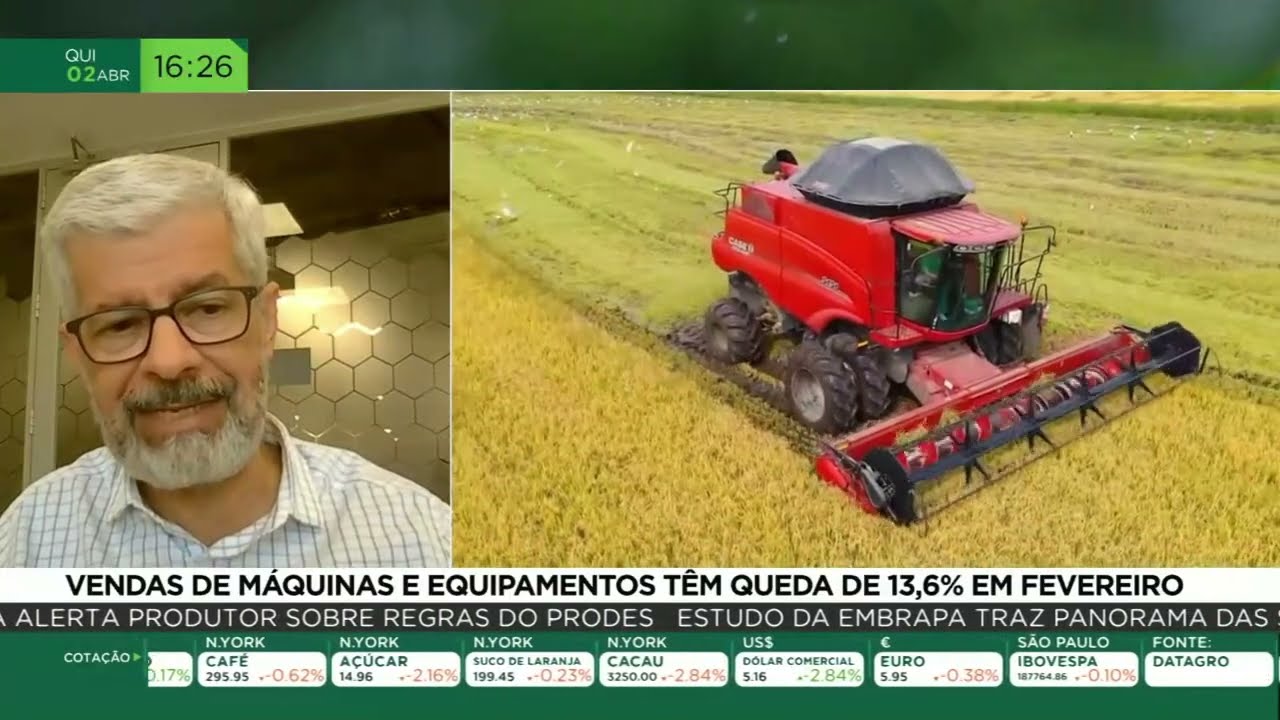 Vendas de máquinas e equipamentos têm queda de 13,6% em fevereiro