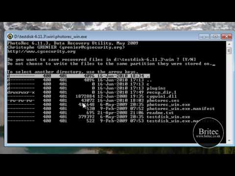 how to recover using testdisk