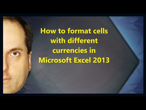 how to apply currency format in excel 2013