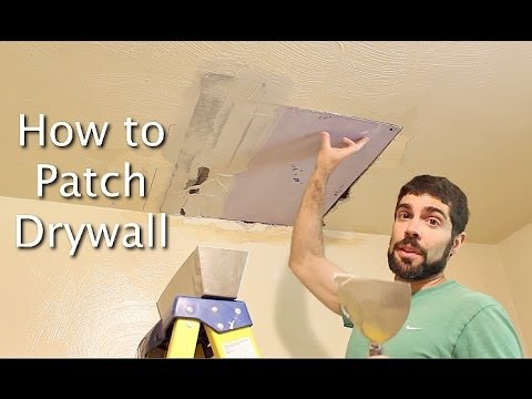 how to patch plasterboard ceiling